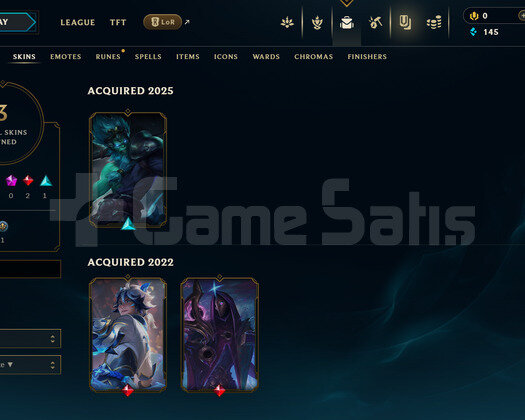TR Unranked | 3 Kostüm - 35 Hero | LoL Hesap