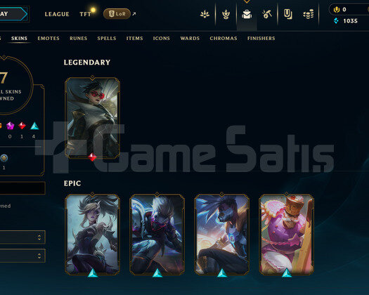 EUW Bronz 1 | 7 Kostüm - 43 Hero | LoL Hesap
