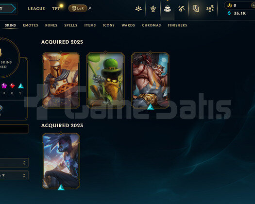 EUW Unranked | 4 Kostüm - 35K Mö | Dereceli Hazır