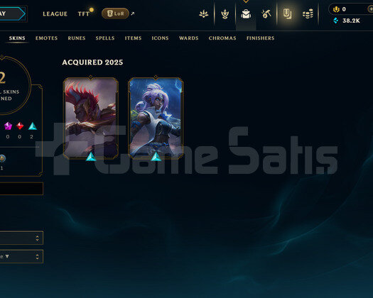 EUW Unranked | 2 Kostüm - 38K Mö | LoL Hesap