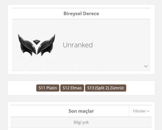 GEÇEN SEZON ELMAS / ELLE KASILMIŞ/ RANKED READY