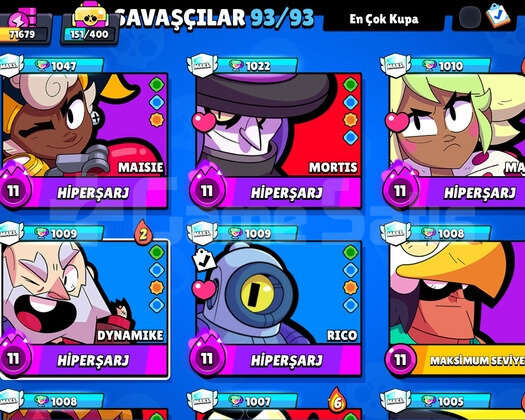 71 k hesap karakter full Satürn 2 brawl pass pluss