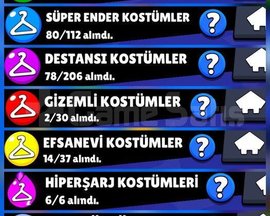 71 BİN KUPA 93 KARAKTER 254 KOSTÜM 63 MAX