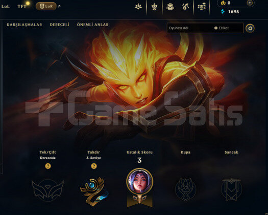 1 YILLIK / 30 LEVEL UNRANKED / ANINDA TESLİMAT
