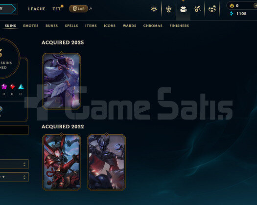TR Unranked | 3 Kostüm - 25 Hero | LoL Hesap