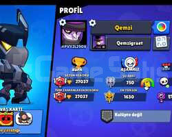 Brawls stars 27037 kupa 154 deneyim seviyel hesap
