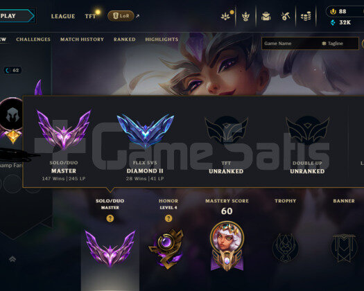 fresh 62 lvl 250 lp elosu iyi acc