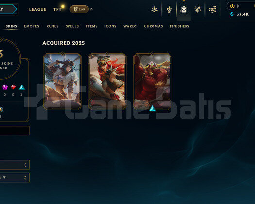 EUW Unranked | 3 Kostüm - 46K Mö | LoL Hesap