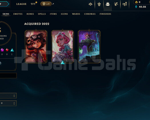 EUW Unranked | 3 Kostüm - 40K Mö | LoL Hesap