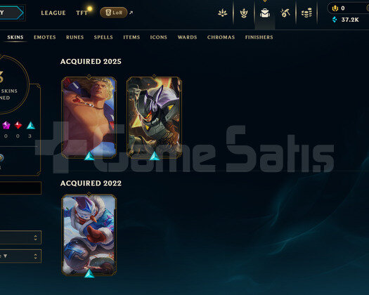 EUW Unranked | 2 Kostüm - 37K Mö | LoL Hesap