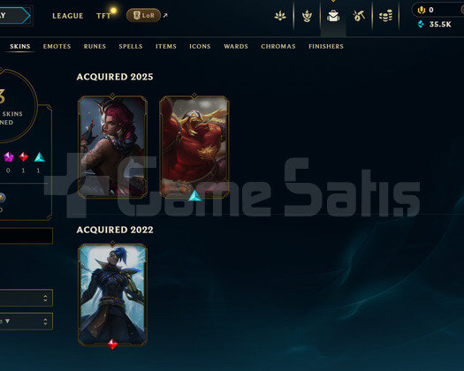 EUW Unranked | 3 Kostüm - 35K Mö | LoL Hesap