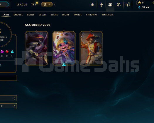EUW Unranked | 3 Kostüm - 39K Mö | LoL Hesap