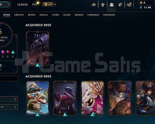TR Unranked | 6 Kostüm - 11K Mö | LoL Hesap
