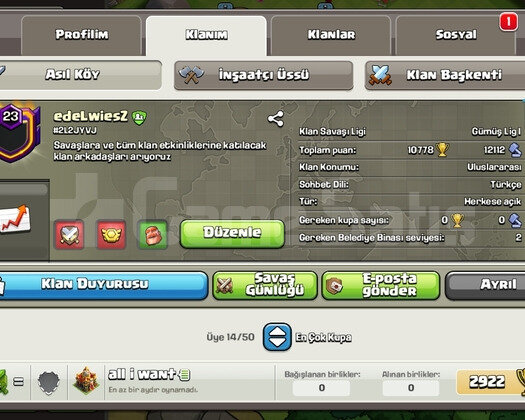 23 level Harika klan
