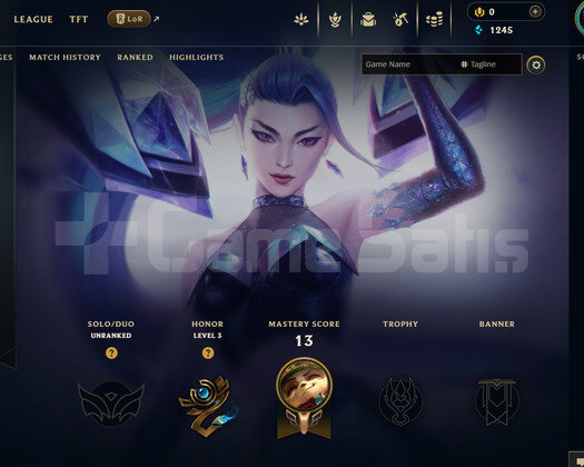 EUW Unranked | 14 Kostüm - 43 Hero | LoL Hesap