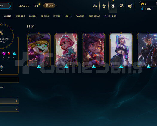 EUW Unranked | 5 Kostüm - 43 Hero | LoL Hesap