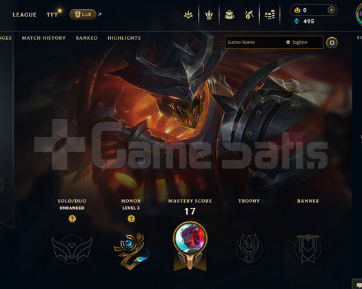 EUW Unranked | 3 Kostüm - 30 Hero | LoL Hesap