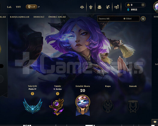Euw Plat - 61 WR -Mail Onaysız -10K Öz +1500 SATIŞ