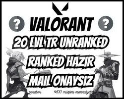 +TR 20 LVL UNRANKED- MAİL ONAYSIZ- FRESH +5 MAÇ