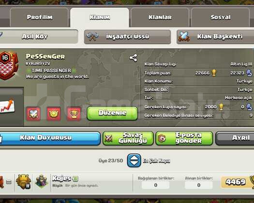 SATILIK 16 SEVİYE CLAN