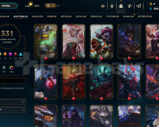 476 LEVEL / 331 SKIN / FULL HERO / +MAIL / +TEL