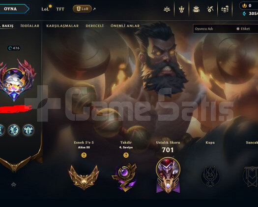 476 LEVEL / 331 SKIN / FULL HERO / +MAIL / +TEL
