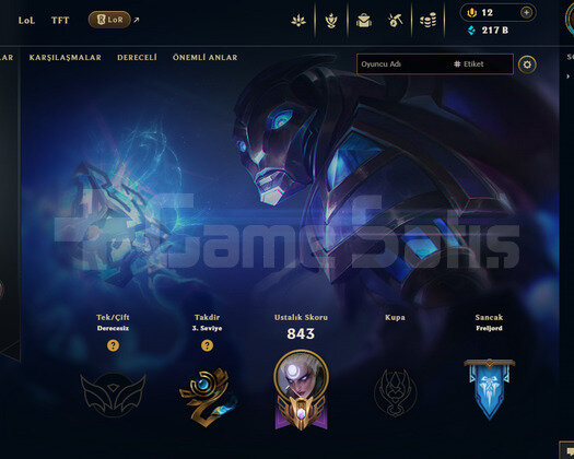 TR / 686 LEVEL / 201 SKIN / FULL HERO / +MAIL