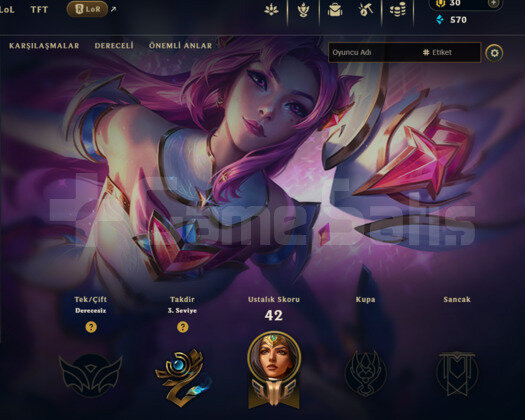 GEÇEN SEZON ELMAS / DERECELİ HAZIR / 43 LEVEL