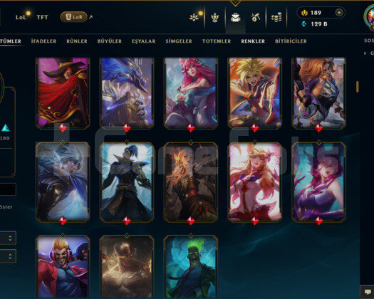 TR / 747 LEVEL / 335 SKİN / 170 HERO +MAİL DEĞİŞEN