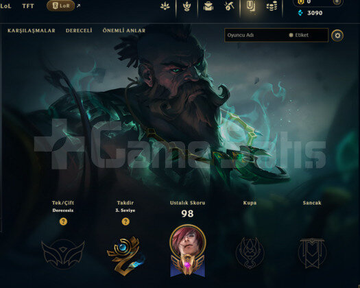 DERECELİ HAZIR / GEÇEN SEZON PLAT / 56 LVL