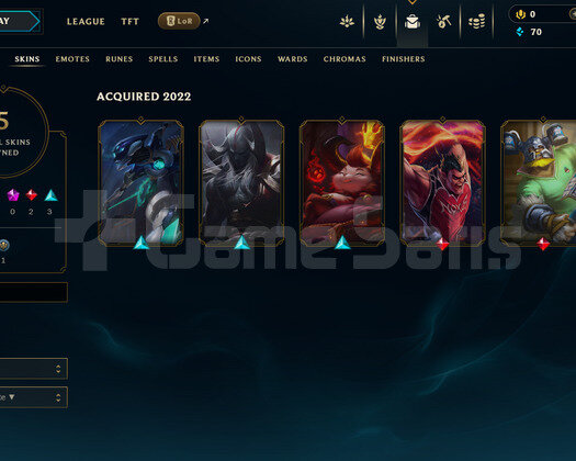 TR Unranked | 5 Kostüm - 25 Hero | LoL Hesap