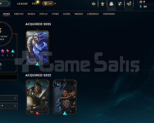 TR Unranked | 3 Kostüm - 26 Hero | LoL Hesap