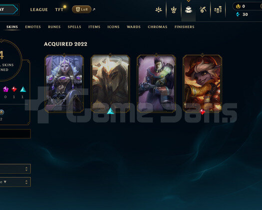 TR Unranked | 4 Kostüm - 30 Hero | LoL Hesap