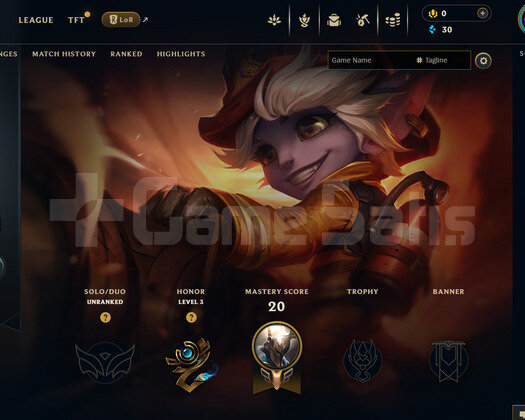 TR Unranked | 4 Kostüm - 30 Hero | LoL Hesap