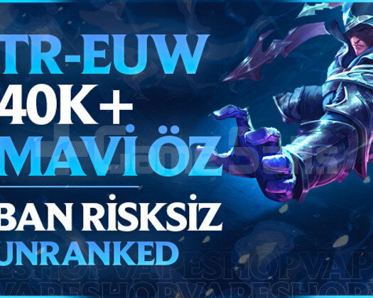 TR-EUW DERECELİ HAZIR +40K 30 LEVEL UNRANKED