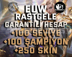EUW 250 SKİN GARANTİLİ LOL RANDOM HESAP