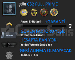CS2 FULL Prime 4 Madalya | Yeşil Faktör + Garanti
