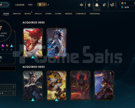 TR Unranked | 7 Kostüm - 46 Hero | LoL Hesap