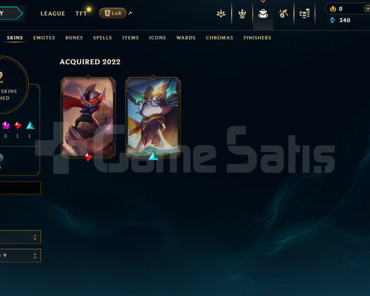 TR Unranked | 2 Kostüm - 22 Hero | LoL Hesap