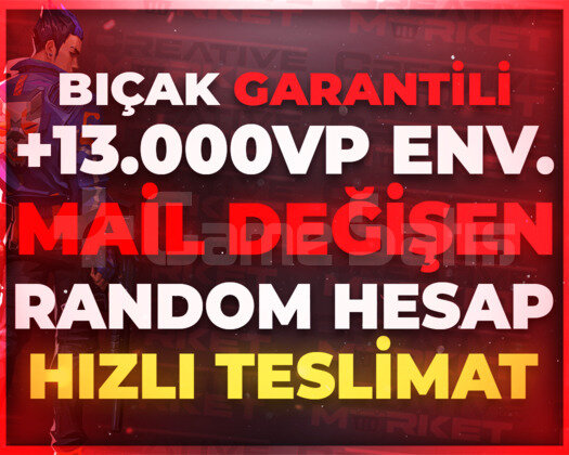 +1 BIÇAK GARANTİ | 13.000VP ENV MAİL DEĞİŞEN HESAP