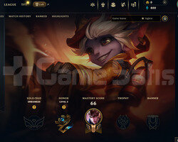 EUW Unranked | 4 Kostüm - 38 Hero | Dereceli Hazır