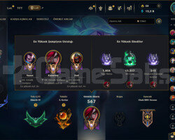 ACİL!! / Katarina OTP 324 Seviye Zümrüt 4 Hesap