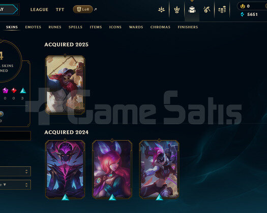 EUW Unranked | 4 Kostüm - 34 Hero | LoL Hesap