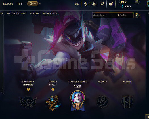 EUW Unranked | 4 Kostüm - 34 Hero | LoL Hesap