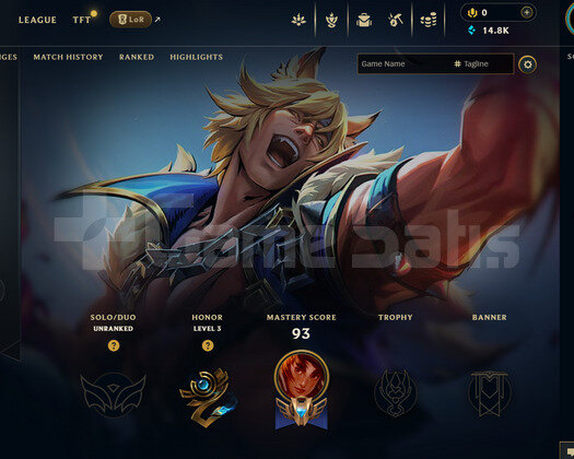 EUW Unranked | 4 Kostüm - 14K Mö | LoL Hesap