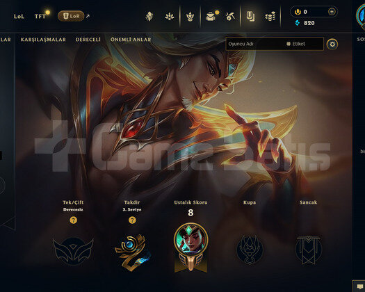 TR Unranked | 2 Kostüm - 30 Hero | LoL
