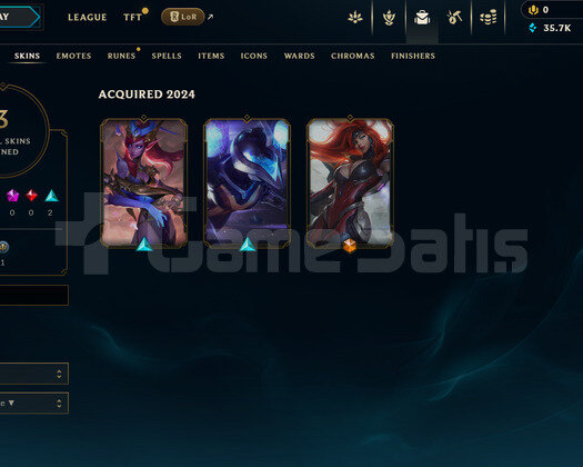 EUW Unranked | 3 Kostüm - 35K Mö | Dereceli Hazır