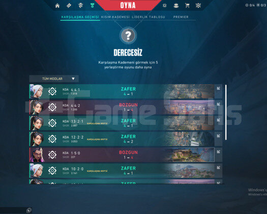 TR + Mail Değişen Hazır Unranked hesap