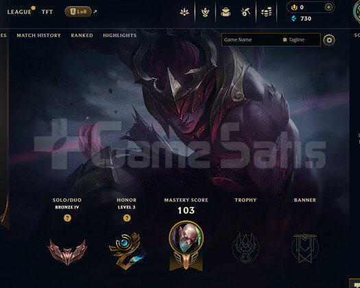 EUW Bronz 4 | 4 Kostüm - 33 Hero | Dereceli Hazır