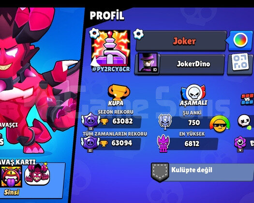 Brawl stars + clash royale hesabı 63 k
